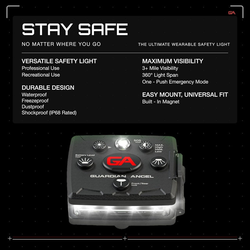 Guardian Angel Dog Walking Safety Light Kit Universal Clip Mount - PawsPlanet Australia