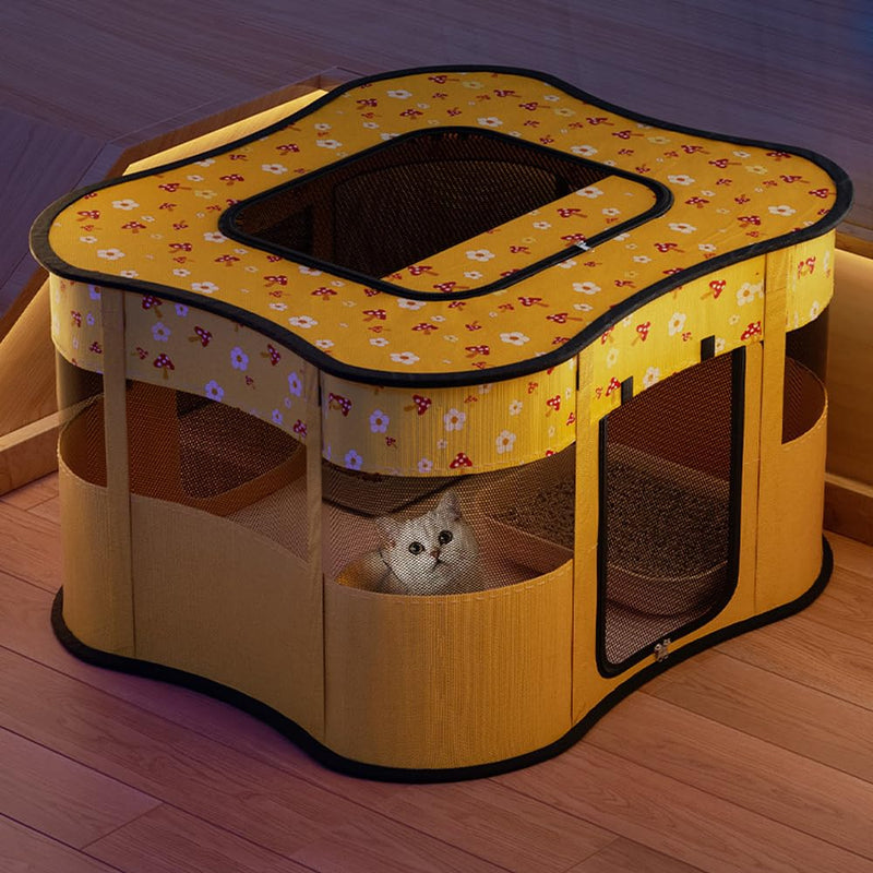 Cat and Dog Tent Outdoor Enclosure, Small Dog House, Indoor Portable Pet Playpen for Cats - PawsPlanet Australia