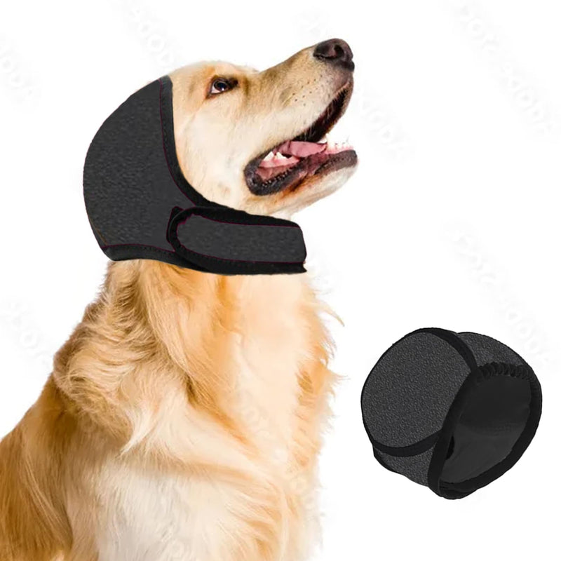 Dog Ear Muffs Noise Protection Waterproof Dog Ear Covers for Grooming Adjustable Pet Cats Dogs Calming Hood Pet Snood Swim Ears Protectors for Noise Anxiety Thunder Fireworks Swimming Bath (S) S