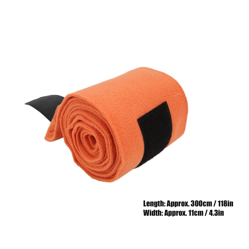Horse Leg Wrap Self Adhesive Fleece Bandages 4pcs Multifunctional Support for Training Exercising (Orange)