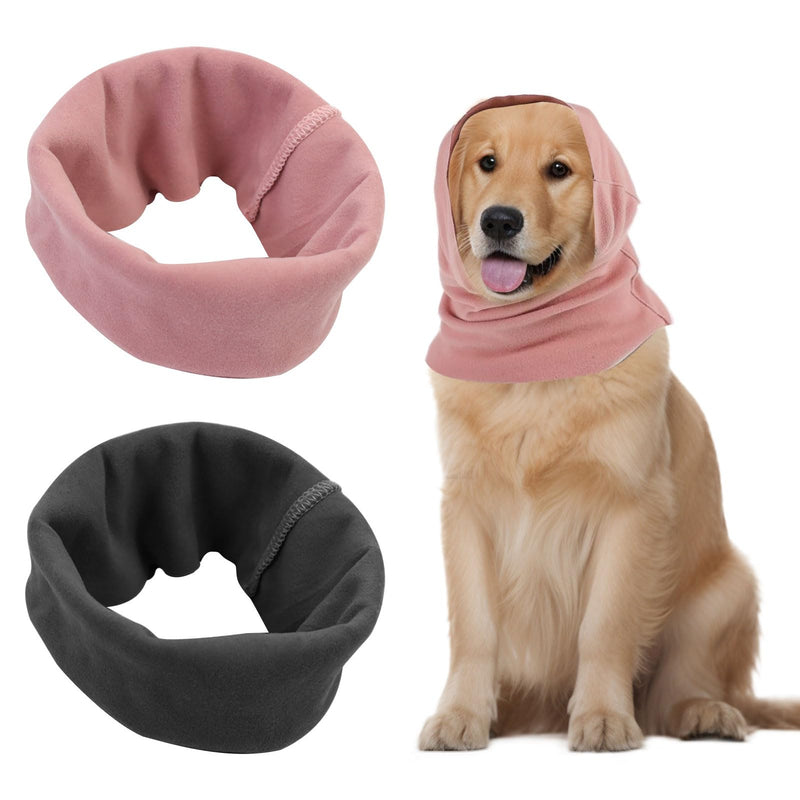 2PCS Dog Ear Defenders & Protectors for Bath, Shower & Anxiety Relief (Cat & Dog, Pink & Black)