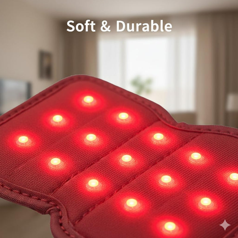 Infrared Red Light Therapy Belt for Pets - Adjustable LED Pad for Dogs & Cats, 660/850nm Red Light Therapy for Pain Relief on Body & Legs, USB Charging, Foldable & Soft