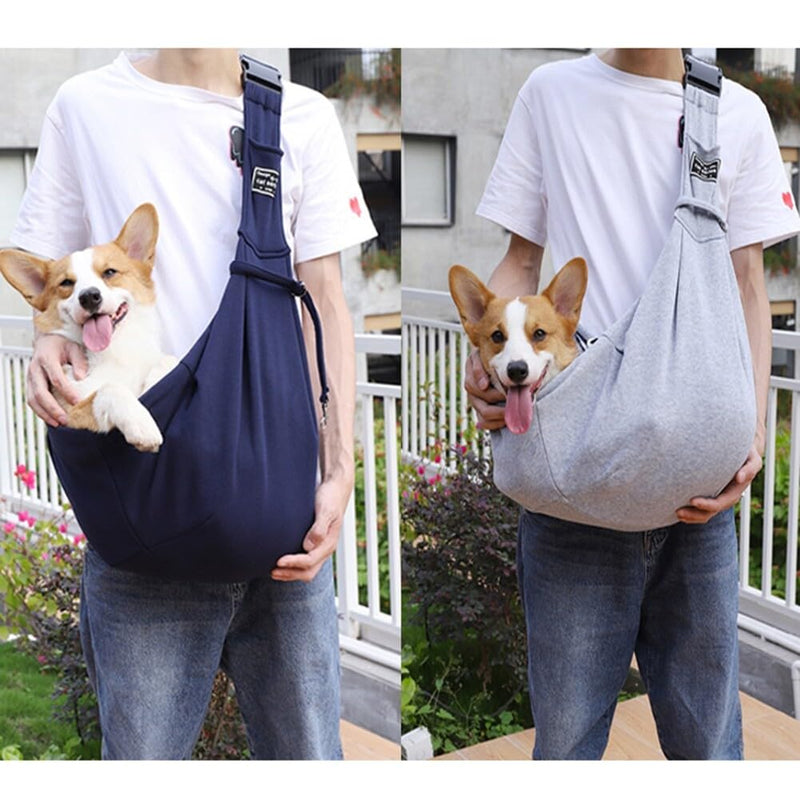 Adjustable Dog Carrier Sling, Hand-Free Dog and Cat Sling Carrier for 14.3lbs Small Dogs and Cats Outdoor Pink - PawsPlanet Australia