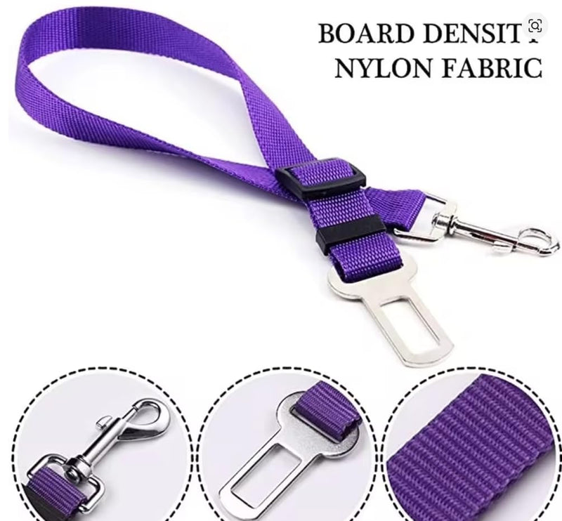 Adjustable Dog Car Seatbelt – Pet Safety Harness Clip for Travel – Universal Fit – Durable Nylon Leash for Small & Medium Dogs - PawsPlanet Australia
