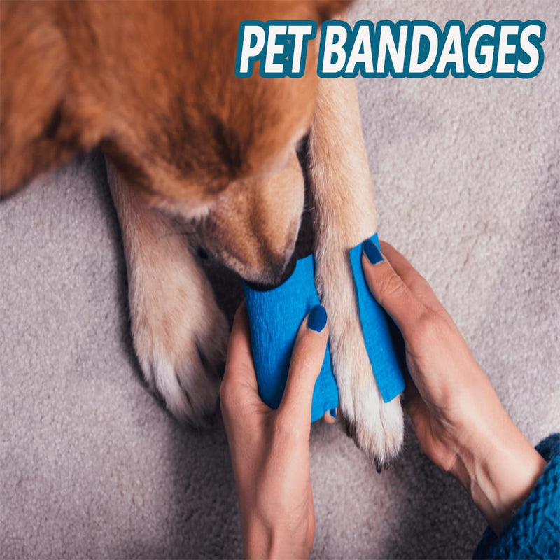 15 Pack 3 Inch x 5 Yards Self Adhesive Bandage Wrap, Non-Woven Bandage,Vet Wrap Breathable Elastic Self-Adherent Tape for Stretch Athletic, Sports, Wrist, Ankle (Mix) 3IN Mix - PawsPlanet Australia