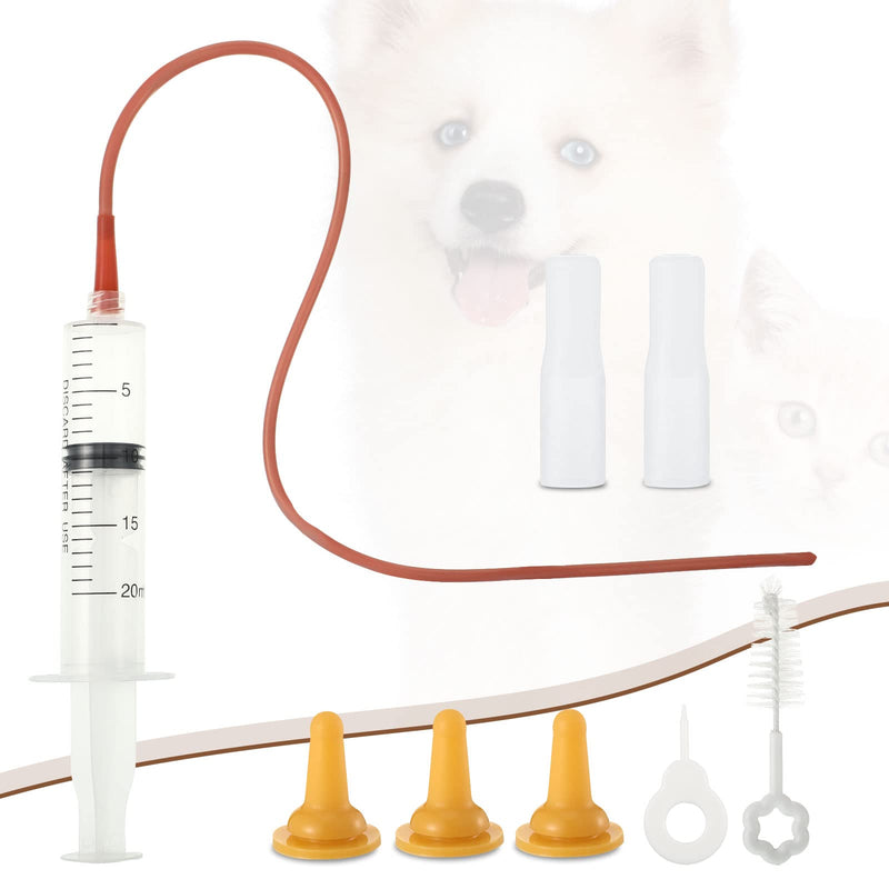 Zubebe 15 Pcs Puppy Whelping Supplies Puppy Feeding Tube Kit includes Pet Feeding Bottle Nipples Dog Kitten Nursing Syringes Pill Shooter Dispenser 10 ml 15 ml Feeding Tool for Kitten Puppy Animals - PawsPlanet Australia
