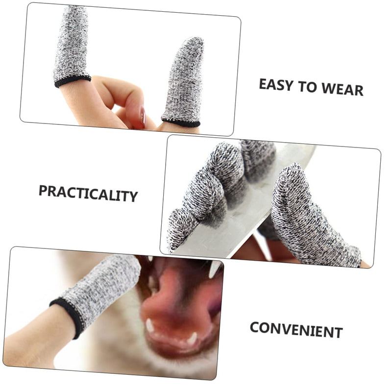 WOONEKY 4 Pairs Pet Dental Care Finger Cots Black Gentle Against Plaque and Bad Breath Reusable Protective Pet Oral Cleaning Supplies for Dogs and Cats