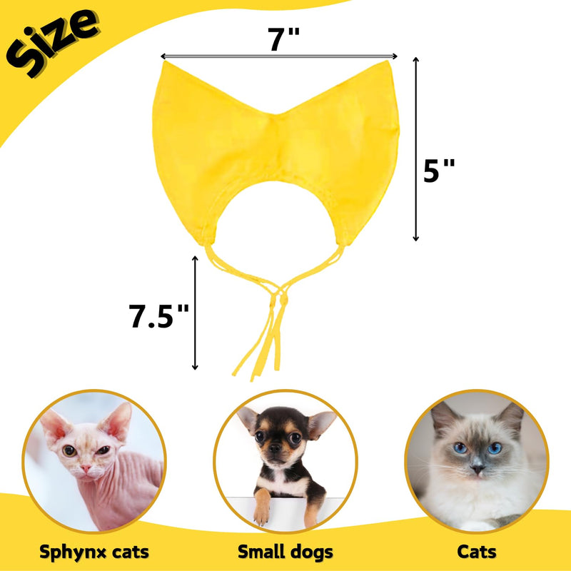 Pet Shower Cap - Waterproof Shower Caps for Sphynx Reusable Cats Ear Protection Bath Cap with Adjustable Strap Ear Covers for House Cats Small Dogs Puppy Pet Grooming Accessories (Yellow) Yellow - PawsPlanet Australia