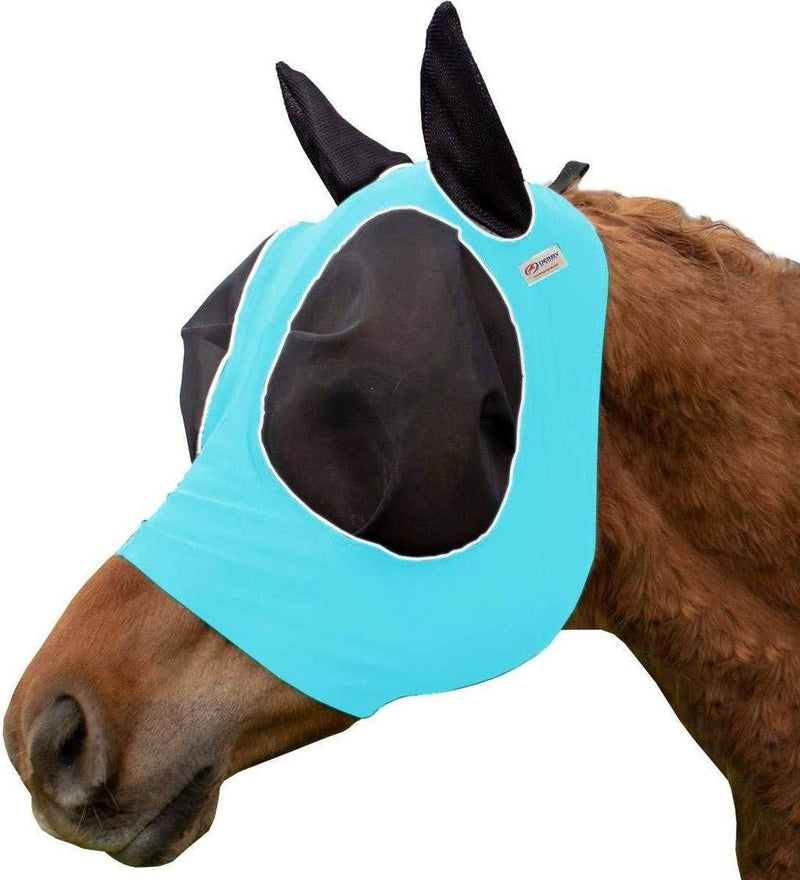 Derby Originals UV-Blocker Extra Comfort Soft Mesh Lycra Horse Fly Mask with Ears with One Year Warranty - PawsPlanet Australia