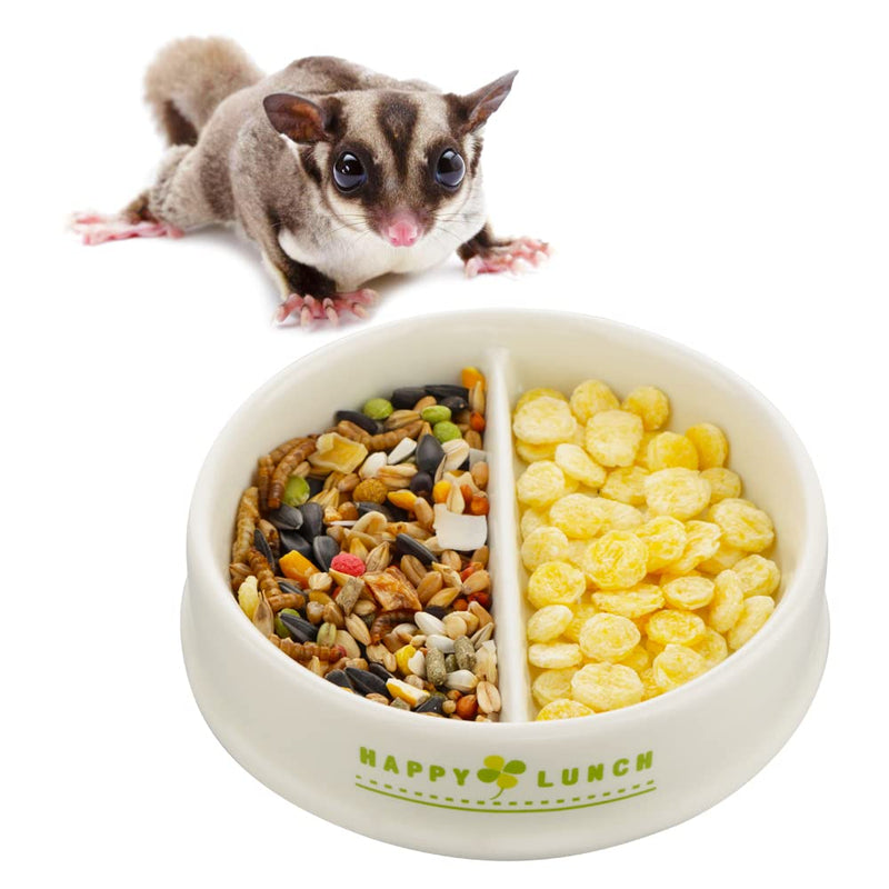 Small Pet Ceramic Food Bowl, Anti-Turning Food and Water Dish for Hedgehog Sugar Glider Guinea Pig Hamster Chipmunk Gerbil Rodent