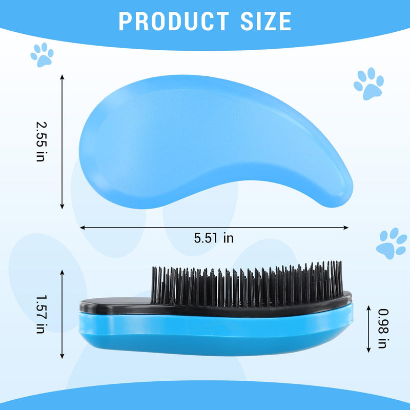 Small Dog Brush - Puppy Brush Grooming Tool for Teddy Yorkies Maltese, Gentle Hair Remover for Easy Pet Grooming at Home (Blue) - PawsPlanet Australia