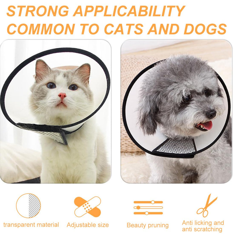 1 Pet Collar Plastic Elizabethan Plastic Elizabethan Collar Soft Cat Protective Collar Lightweight Elizabethan Collar for Kittens Puppies XS (15-18 cm)