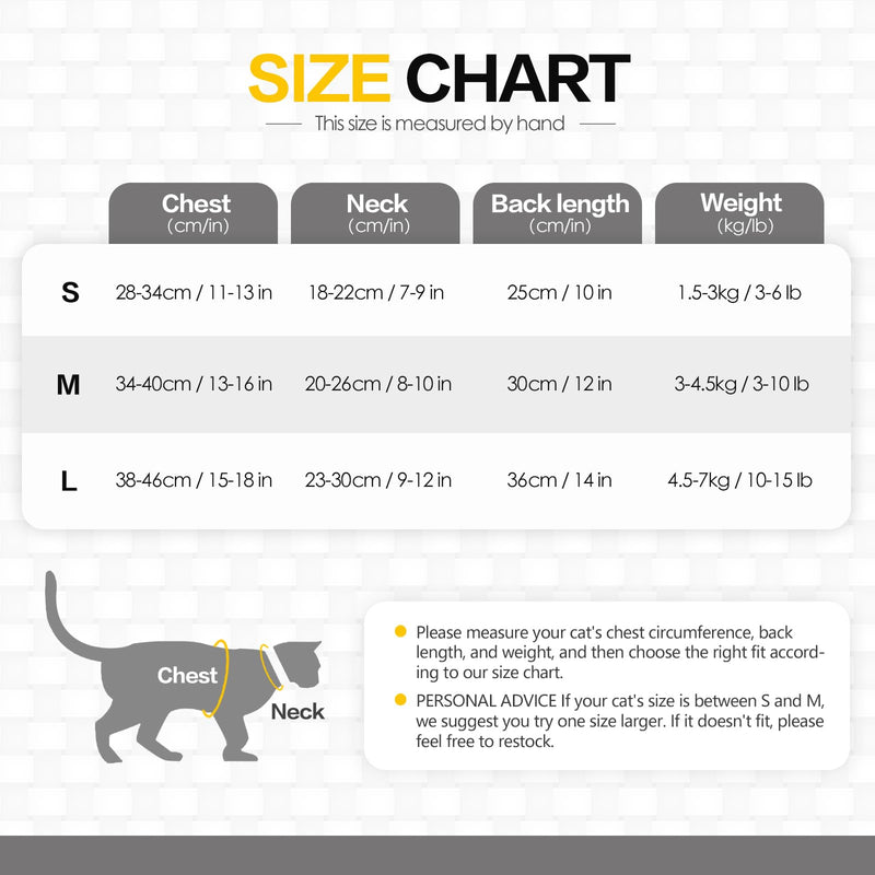 Cat Recovery Suit for Male and Female Licking Protective Kitten Spay After Surgery, Pet Surgical Pajamas Long Sleeve, Cat E Collar Alternative Onesie (Grey, Medium) Grey - PawsPlanet Australia