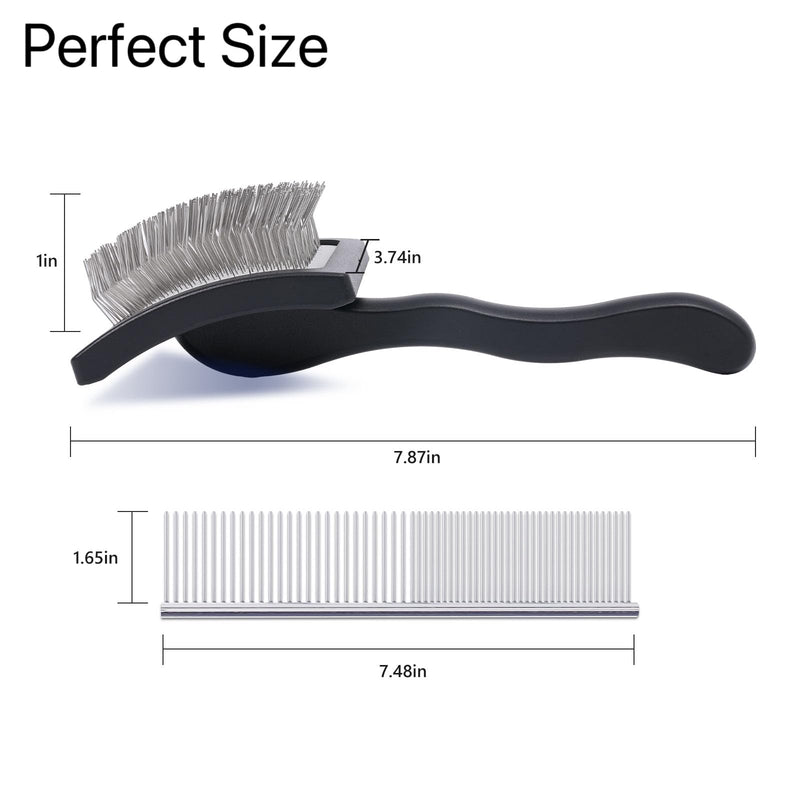 3PCS Slicker Brush for Dogs & Pet Comb,Professional Dog Grooming Brush(Goldendoodles,Poodles,Labra) suitable brush for dogs and cats for Shedding & Haired Pets, Pet Supplies Accessories (Black) Black - PawsPlanet Australia