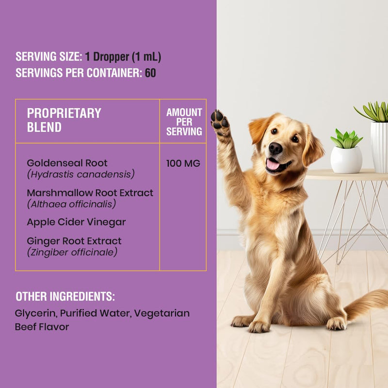 Yeast Infection Treatment for Dogs - Soothing Itch Relief, Ear Infection Treatment, Reduces Irritation & Inflammation, 2 oz - PawsPlanet Australia