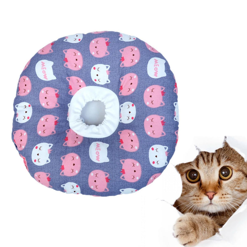Cabilock Soft Cotton Pet Protective Collar with Protective Design for Post-Surgery Recovery for Cats and Small Pets