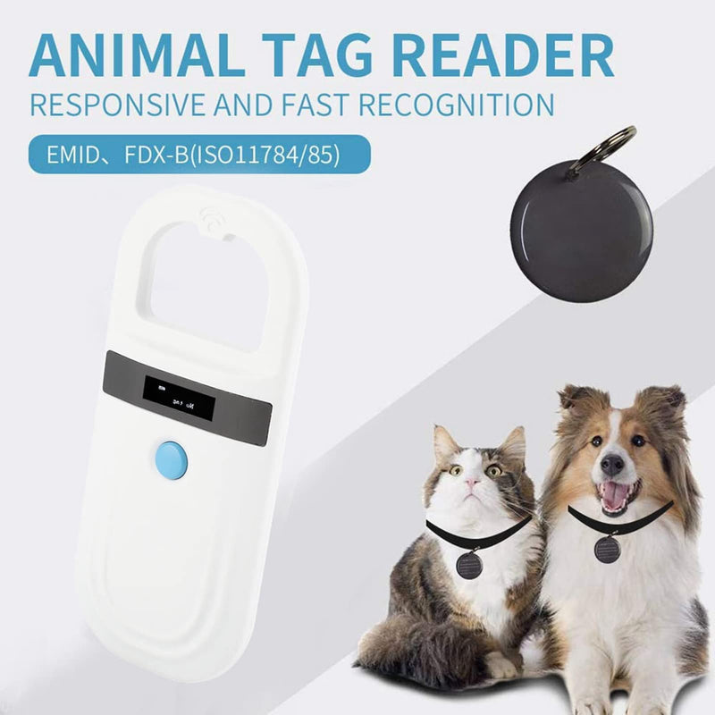 Watris Veiyi Dog Microchip Reader, Pet Microchip Scanner with OLED Display Screen, Pet Chip ID Scanner Supports FDX-B (ISO11784/11785) and EMID Microchips, for Animal Management - PawsPlanet Australia