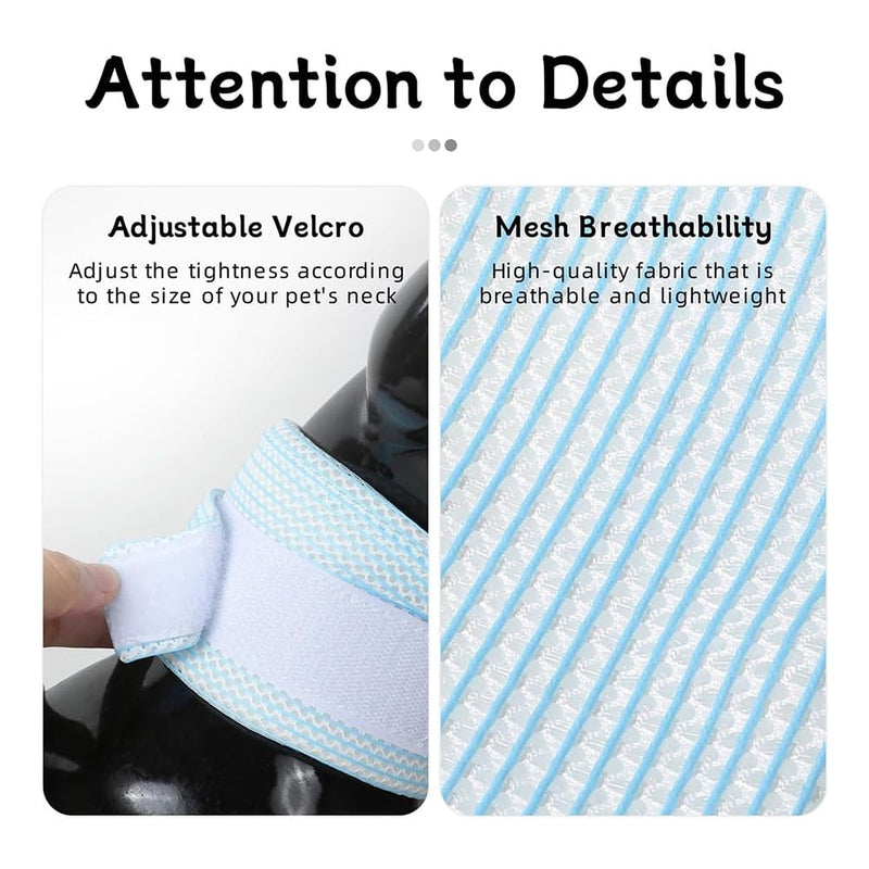 Neck brace cover for cats - Breathable and adjustable neck collar for postoperative recovery, scratch-resistant, lick-proof