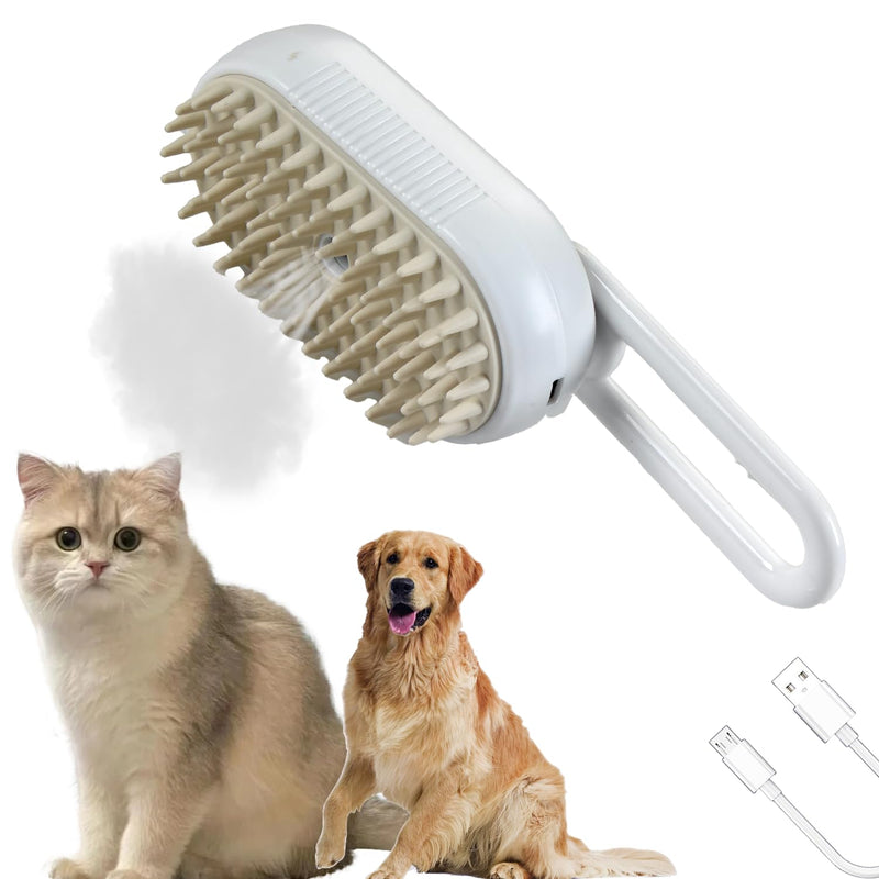 Dog Steamy Brush - Pet Hair Removal Brush for Dogs, Cats, Horses, Rabbits & Other Animals - PawsPlanet Australia