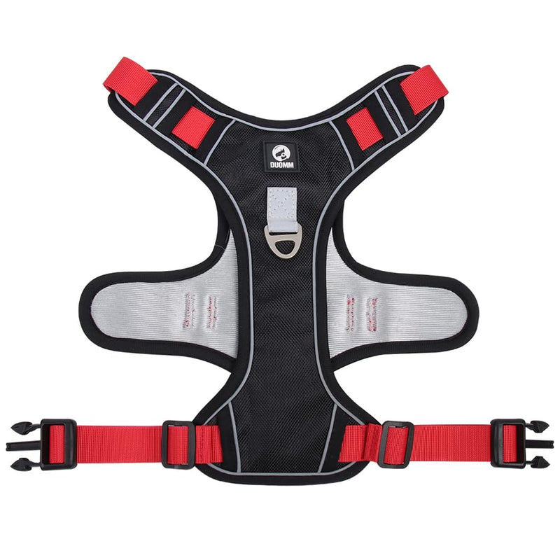 Dog Harness with Handle Tactical Large,No Pull Adjustable Reflective Military Dogs Vest for Labrador Retriever,Husky, German Shepherd Dog (Black/Red, Large) Black/Red - PawsPlanet Australia