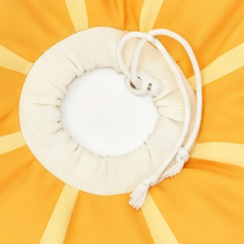 Fdit Soft Donut Cat Collar, Adjustable Cone for Post-Operation with Breathable PP Cotton, Lightweight, for Cats and (S: Adjustable Range: 13"-22 cm) Orange Waterproof Version S: Adjustable Range: 13"-22 cm