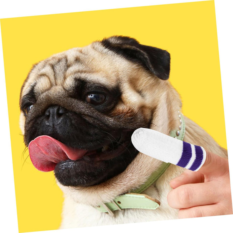 VICASKY 3pcs Dog Finger Toothbrush Soft for Teeth Cleaning Small Dogs Cats Cleaning Brushes Nylon Pet Care