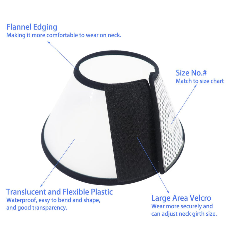 Dog Cone After Surgery, Adjustable Pet Recovery Collar for Dogs and Cats, Plastic Elizabethan Neck E-Collar Stop Licking Wounds (XXL-D) White XXL-D (Neck:16.5-18.1in) Deeper
