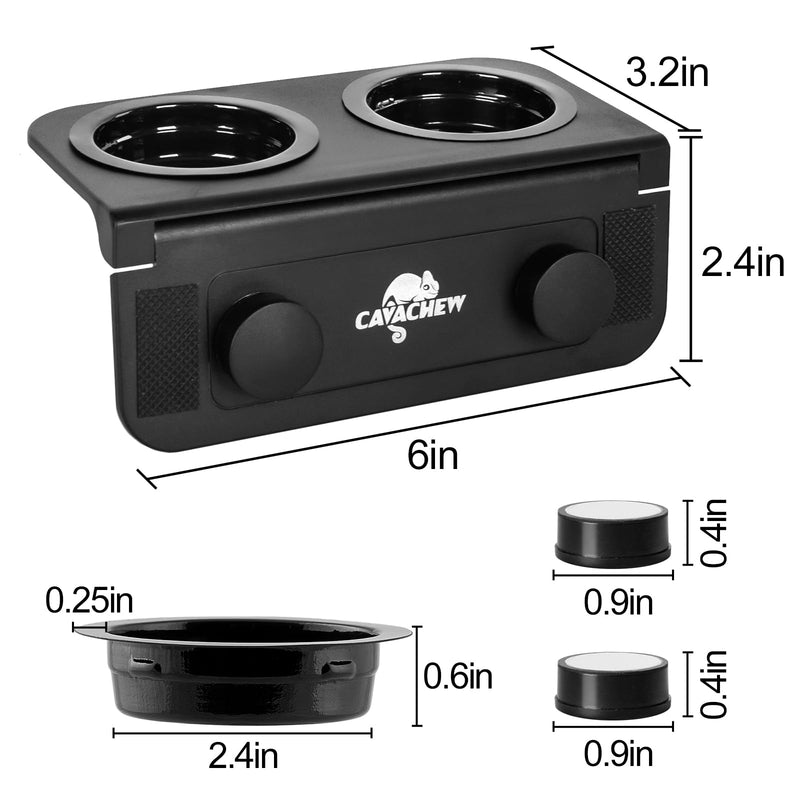 Magnetic Gecko Feeding Ledge, ABS Foldable Reptile Feeder Ledge with 6pcs Plastics Cups, 2 in 1 Reptile Food Water Dish, Terrarium Bowl for Chameleon Iguana, Strong Magnets, Easy to Clean - PawsPlanet Australia