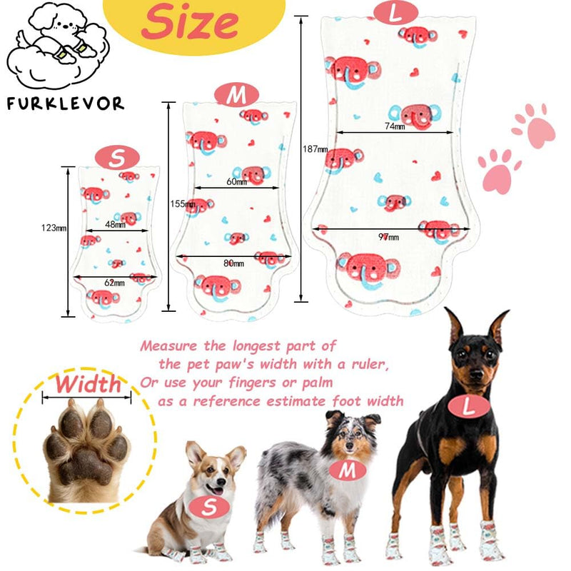 Disposable Dog Booties for Dogs Cats Paw Protector,Waterproof and Breathable with Adjustable Bandage,32Pcs Pet Booties for Small Medium Large Dogs Indoor & Outdoor Use(L,Paw Width:2.57~3.15inches) L(Large:Paw Width:2.57~3.15inches)