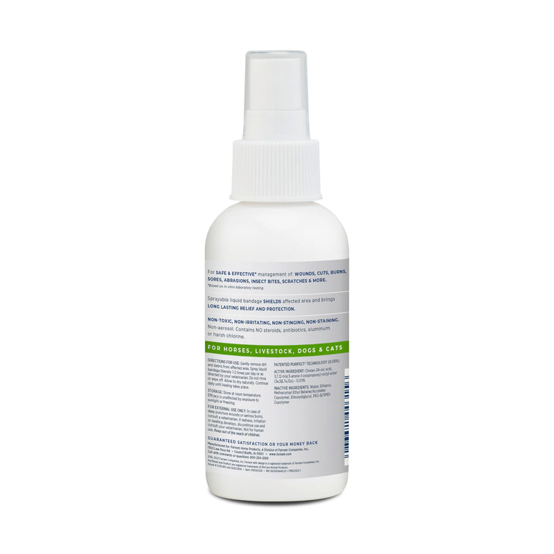 Farnam Purishield Wound and Skin Care Liquid Bandage Plus, Promotes Healing* and Provides 24-Hour Barrier* for Horses, Dogs, Cats & Livestock