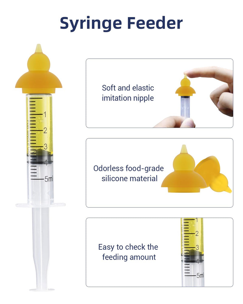 Pet Nursing Bottle, Pet Feeding Nipple, Nursing Bottle Kits for Feed Puppy & Kitten Milk, with 1 * Pet Feeding Bottle, 4 * Pet Feeding Nipple, Fit for Kittens, Puppies, Rabbits, Squirrels - PawsPlanet Australia