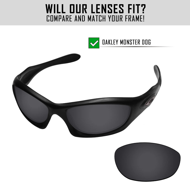 Polarized Replacement Lenses for Oakley Monster Dog Sunglass Silver Mirror - Polarized - PawsPlanet Australia