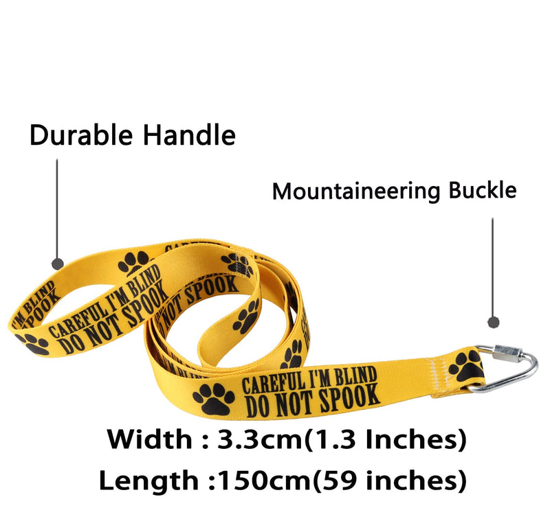 Visual Impairment Dog Leash Careful I'm Blind Do Not Spook Dog Leash Walking Training Dog Leashes Dog Owner Pet Lover Gift (Careful I'm Blind-YE) Careful I'm Blind-YE - PawsPlanet Australia