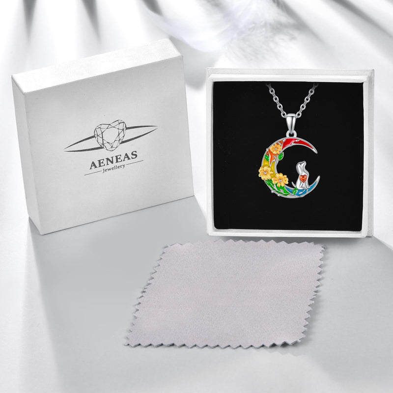 Rainbow Bridge Dog Cat Memorial Gifts Necklace Sterling Silver Jewelry Pet Memorial Gifts for Loss of Dogs Bereavement Gifts Sympathy Gift Dog and Flower - PawsPlanet Australia