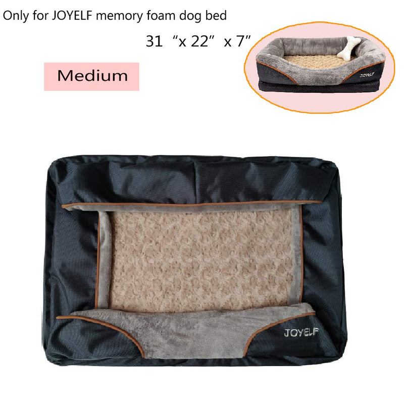 JOYELF Medium Memory Foam Dog Bed Replacement Cover for 31'' x 22'' Medium-31"x22" - PawsPlanet Australia