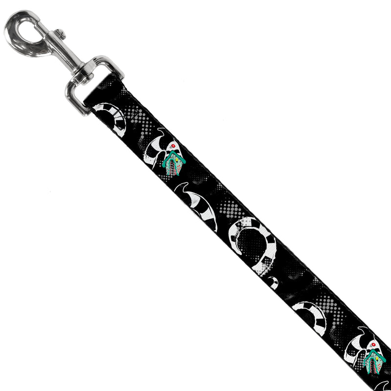 Warner Bros. Horror Movies Pet Leash, Dog Leash, Beetlejuice Sandworm Healftone Repeat Black Gray, 6 Feet Long 1.5 Inch Wide 6 Feet Long - 1.5" Wide