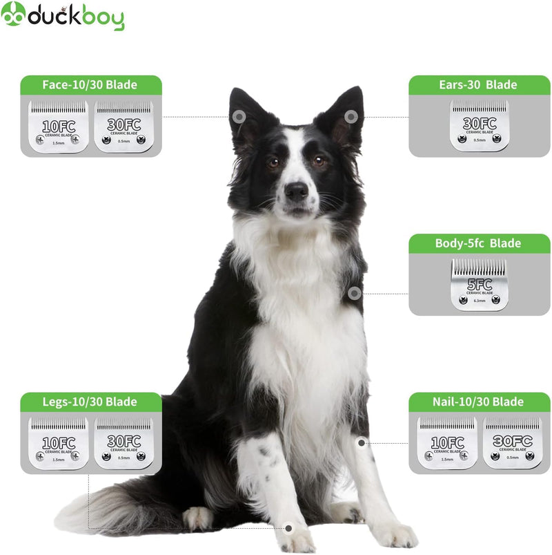 DUCKBOY Horse Clippers Blades, Detachable and Replaceable Blades，Detachable Universal Blades for Professional Horse Grooming Clippers, Top and Bottom, Stainless Steel, 2 PCS with 15 + 30 Teeth - PawsPlanet Australia