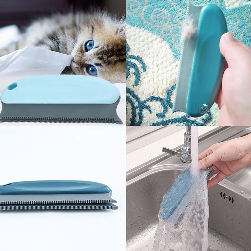 2 Pack Pet Hair Remover Fuzz Lint Removal Tool Loose Fur Scraper Brush Grooming Comb Cleaner for Cat Dog Rabbit Kitten Sofa Bed Carpet Rake Rug Fabric Couch Furniture Car Interiors - PawsPlanet Australia