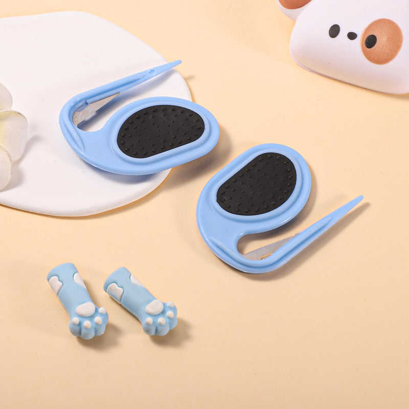2pcs Knotting Comb for Cats, Dog Shedding Brush Dematting Comb Hair Removal Tool for Knotted & Loose Hair Grooming Accessories for Pet Kitten Puppy (Blue) - PawsPlanet Australia
