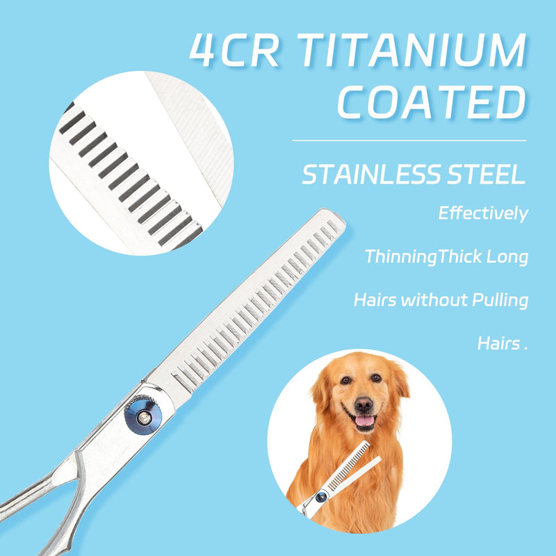6-piece set of pet grooming scissors and nail clippers - professional dog and cat nail clipper set, equipped with grooming scissors and nail clippers - suitable for pet dogs and cats - PawsPlanet Australia