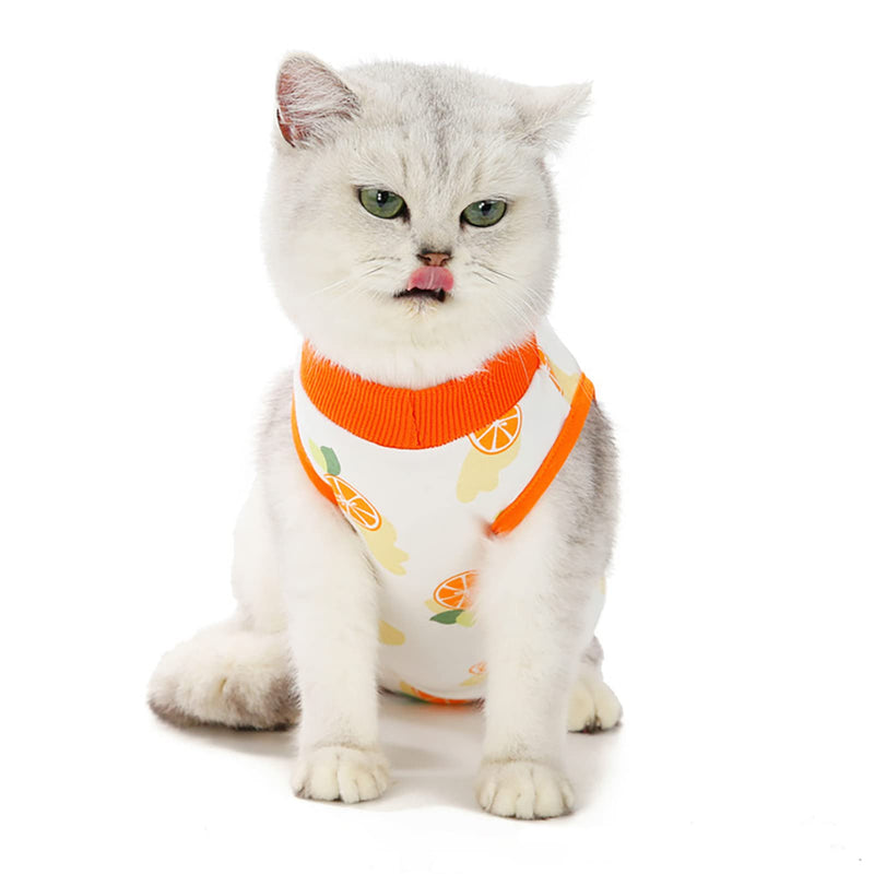 SUNGOOYUE Cat Recovery Suit, Cotton Kitten Shirt, XL, Anti-Lick, Post-Surgery, Breathable Recovery Clothing for Cats, for Indoor and Home Use After Wound Care (XL)