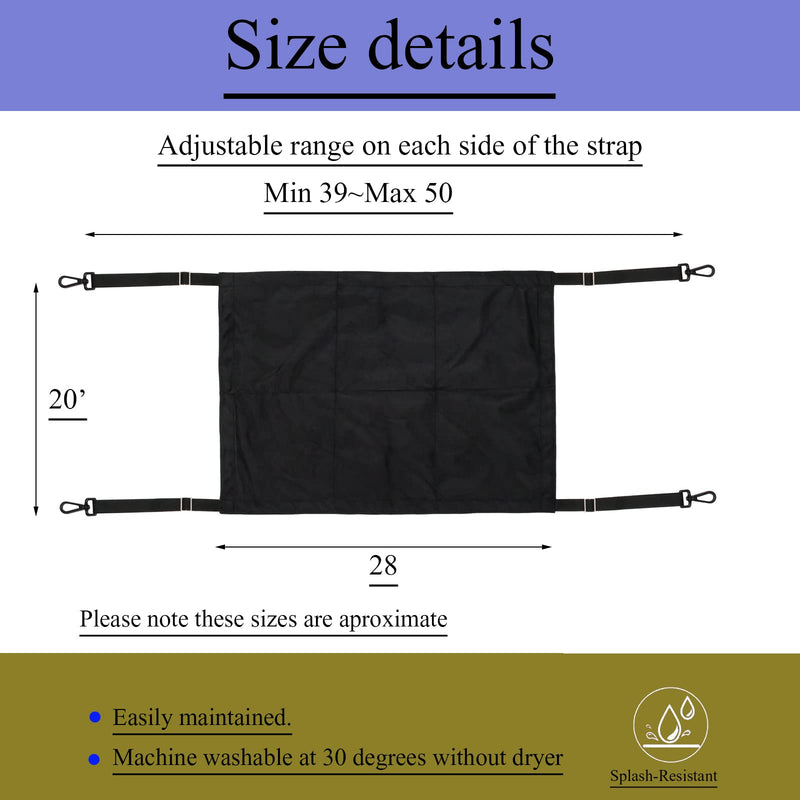 Horse Stall Guard with Swivel Snap Hook,Horse Stall Aisle Guard Fence with Ajustable Straps Strong Metal Push Gate Clip Equestrian Products (Black) Black - PawsPlanet Australia