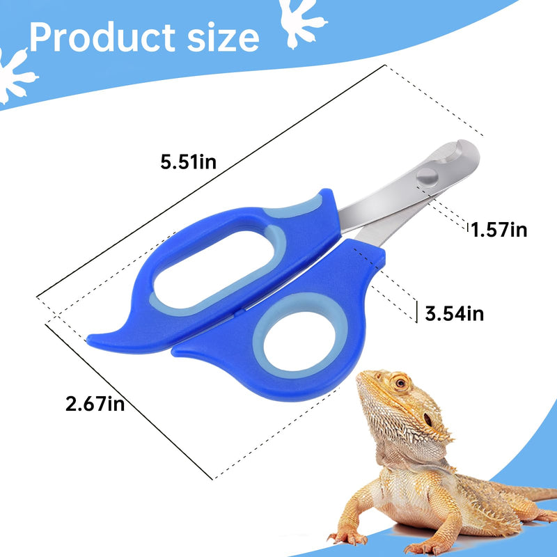 Bearded Dragon Nail Clippers,Stainless Steel Bearded Dragon Toe Nail Clippers with Precise Angled Edges,Professional Grooming Pet Tool for Reptile Nail Clippers Bearded Dragon - PawsPlanet Australia