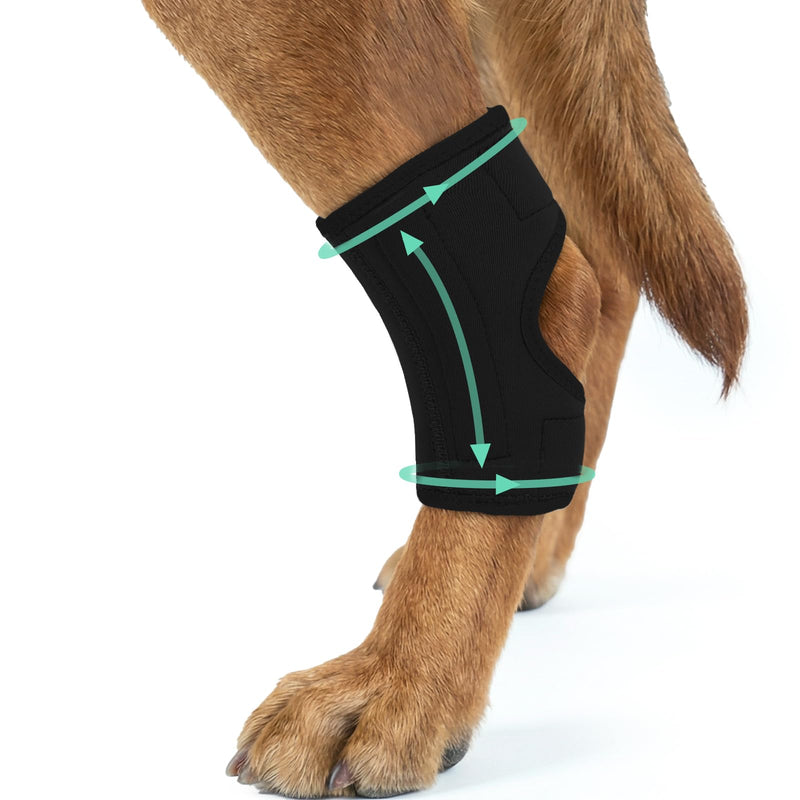 MIGOHI Dog Knee Brace for Back Leg, Black, M | Lightweight, ACL & Arthritis Support, Hock Joint Support, Senior Dogs Hind Leg Weakness, Post-Surgery Recovery Medium