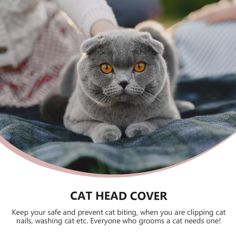 Healifty Breathable Polyester Cat Protective Cover with Bite Protection for Cats and Kittens, Adjustable Cat Eye Cover for Home Use During Injections