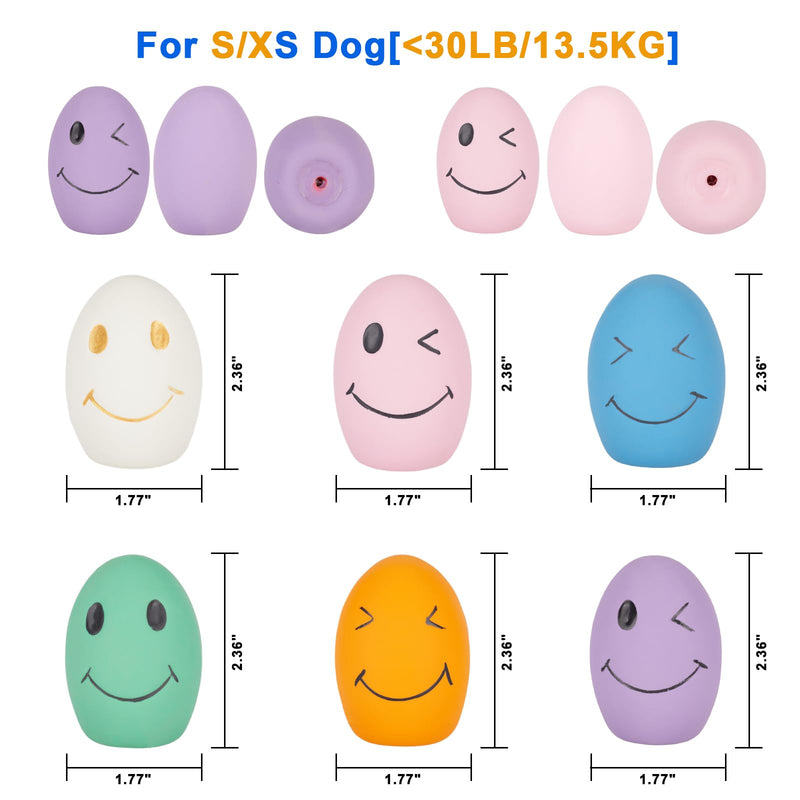 Dog Squeaky Toy, Latex Bouncy Egg Balls Squeaker for Small Dogs, Puppy Durable Rubber Squeak Balls for Teddy Interactive Fetch Play (6 PCS) - PawsPlanet Australia