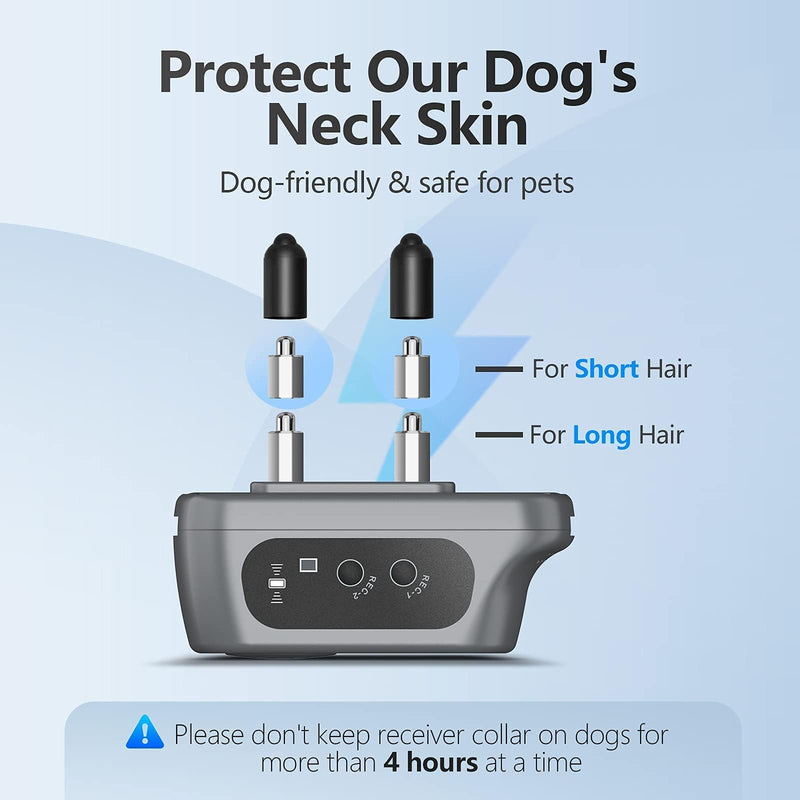 MODUS Dog Training Collar with Remote - 4 Modes Dog Shock Collar, Recording Playback, Beep, Vibration Anti Barking Device to Stop Dog Unwanted Behavior, Rechargeable Bark Collar for All Sized Dogs - PawsPlanet Australia