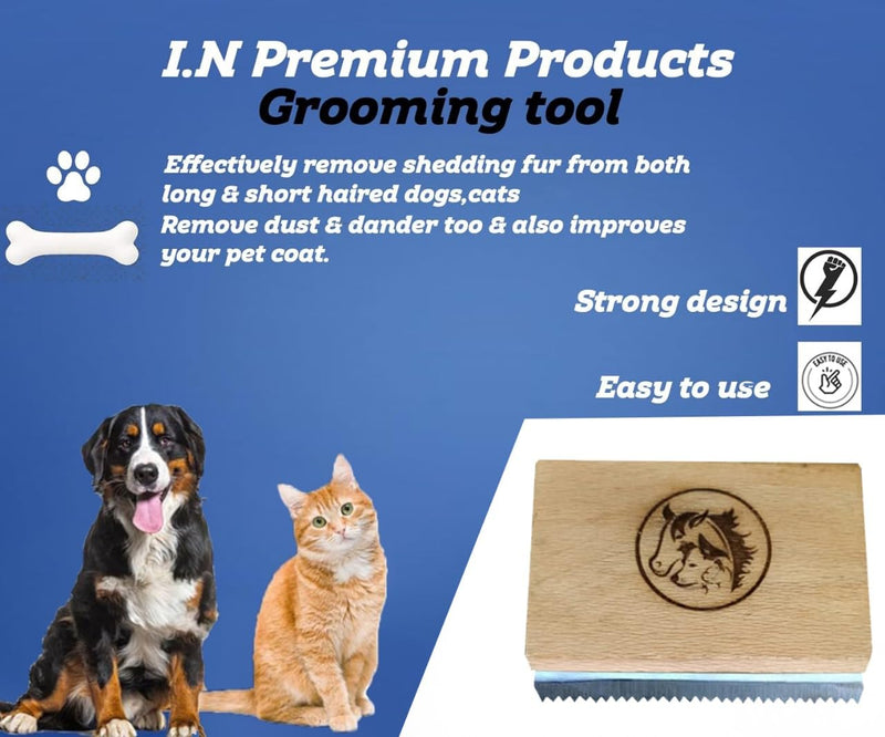 Original Cat Brush for Shedding - Indoor Cat Grooming Supplies, Hair Remover, Comb, Deshedding Tool for Pets 2.5 Inch