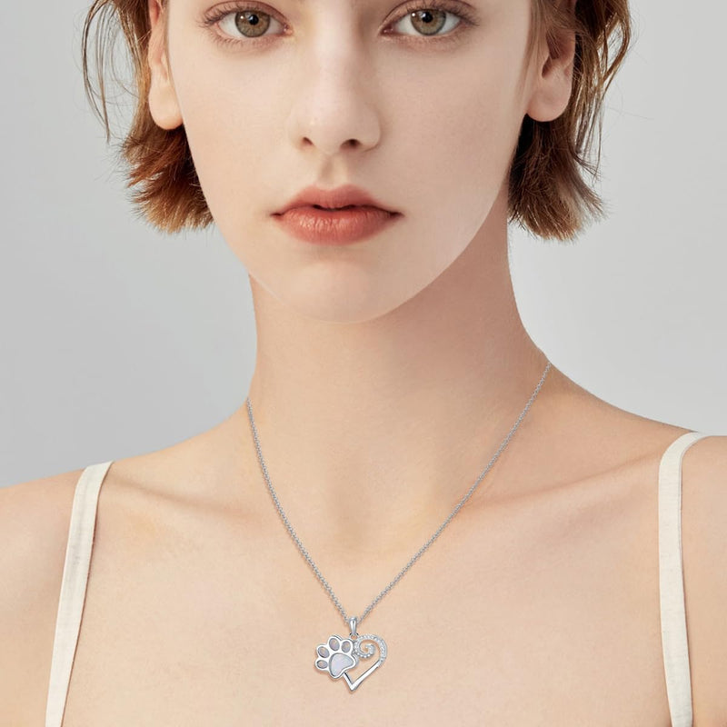 Urn Necklaces for Ashes 925 Sterling Silver Dragonfly/Pet Print Cremation Jewelry Keepsakes Memorial Gifts for Women Paw Print - PawsPlanet Australia