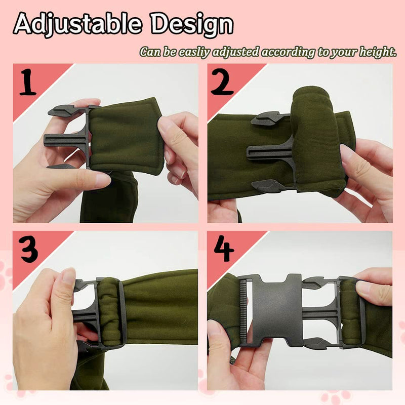 NATUYA Dog Sling Puppy Carrier for Small Dogs Hand Free Doggie Walking Bag Adjustable Shoulder Strap Zip Pocket Safety Belt Protective Mesh Pet Carrier for Travel Outdoor Subway (Green) Green - PawsPlanet Australia